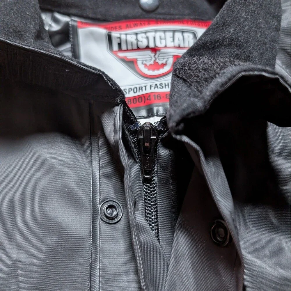 First Gear Premium Riding  Rain Jacket Size Small Full Zip PVC Motorcycle - Picture 4 of 9